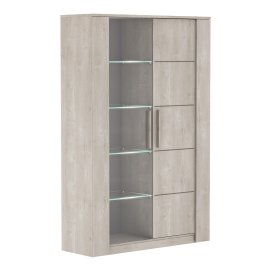 VITRINE 1GLASTÜ/4GLAS/4HOLZ