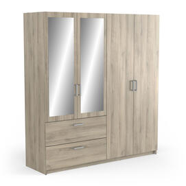 SCHRANK 4-TUERIG /2 SPIEGEL