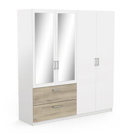 SCHRANK 4-TUERIG /2 SPIEGEL